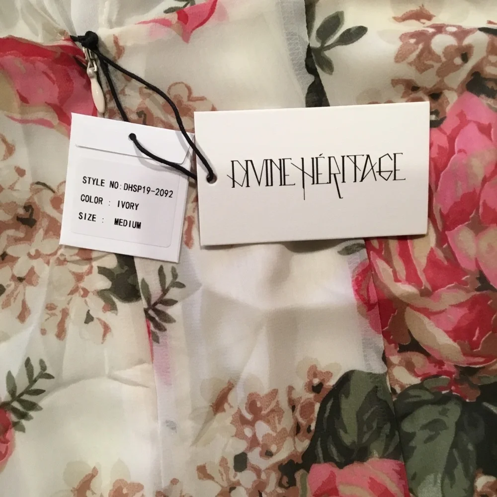 Divine Heritage floral Cottagecore style midi dress - Picture 7 of 14